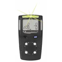 Sampling pump multi-gas detector for personal safety monitoring of oxygen (O2) and carbon monoxide (CO). Powered by a lithium ion polymer battery. Suitable for use in confined spaces and industrial environments where gas hazards may be present