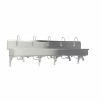 SANI-LAV Hands-Free Wash Station: 5 Stations, 8 in Bowl Dp, 97 in Bowl Lg, 16 1/2 in Bowl Wd, 16 ga (MPN 510W1-0.5)