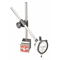 Mechanical AGD 2 dial indicator set with 0 in to 0.125 in range and 0-25-0 dial graduation. Inch type with +/- 0.01 mm accuracy. Includes magnetic base and Certificate of Inspection. Used for precision measurement of small linear displacements in machining, quality inspection, and alignment tasks.