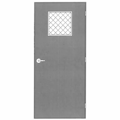 HARVARD PRODUCTS Security Door with Frame: Square Window, 85 1/2 in Door Opening Ht - Security Doors with Frames