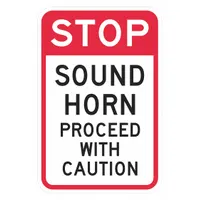 Reflective Lift Truck Traffic Stop Sign: Aluminum, Mounting Holes Sign Mounting, Diamond Grade (MPN T1-1389-DG_12x18)