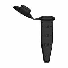 APPROVED VENDOR Polypropylene Microcentrifuge Tube, 1.5 mL, Conical Bottom, Black, C2000-OB