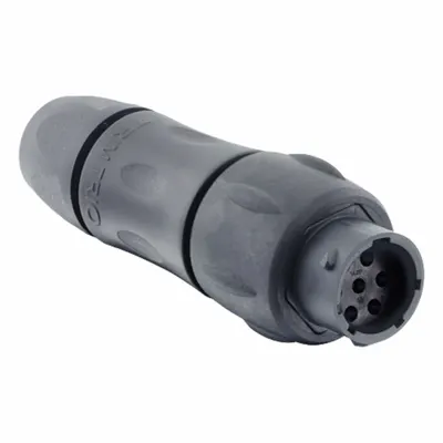 SOURIAU Electrical Connector: Trim Trio UTSX 14, In-Line Receptacle with Cable Gland - Trim Trio UTSX Harsh Environment Circular Connectors