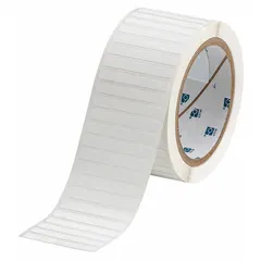 This precut label roll is made of polypropylene with a white matte finish, designed for use with Brady IP Series printers. The labels are autoclavable and cryogenic-rated, suitable for identification in environments requiring sterilization or low-temperature resistance. Each label measures 1/4 inch by 2 inches.