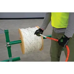 600 ft cable pulling rope made of plastic. Designed for pulling electrical cables through conduit, raceways, and trays during installation.
