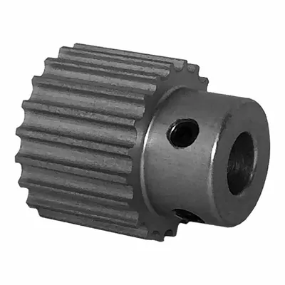 Dayton Timing Pulley: Curvilinear, Fixed, For 9 mm Belt Wd, 20 Teeth, 3 mm Pitch - HTD Section Fixed-Bore Timing Pulleys with Hub