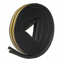 Weatherstrip tubing with a polyurethane flange and EPDM rubber insert. Used to seal gaps around doors, reducing drafts, moisture, and dust infiltration. Suitable for industrial, warehouse, and commercial building applications.
