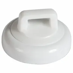 White magnetic mount designed for securing and routing cables, wires, or hoses. Features a 0.11 in slot height and accepts standard sized cable ties. Magnetic base attaches to ferrous metal surfaces for quick installation in cable management applications.