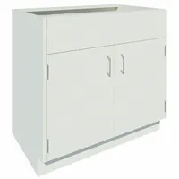 Sink Base Cabinet: 35 1/8 in Overall Ht, 22 in Overall Dp, 36 in Overall Wd, Steel, 0 Drawers (MPN GRJTP181-36-2)