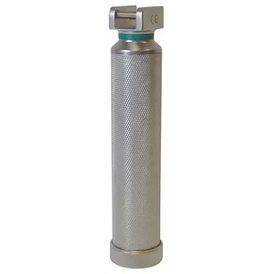 MEDSOURCE MS-46004 Laryngoscope Handle, Chrome-Plated Brass, Fiber Optic - Laryngoscope Blade Handles