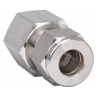 HAM-LET Double-Ferrule Stainless Steel Fitting: 6 mm OD x 1/2 in FNPT - Double-Ferrule Stainless Steel Fittings