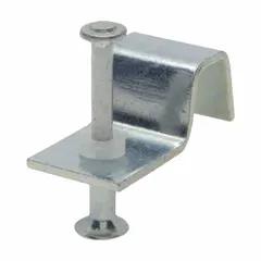 This pin drive anchor is designed for use with powder-actuated tools to fasten materials to concrete, steel, or masonry. It features an 8 mm head diameter and a 9/64 in shank diameter, with an overall length of 1-1/2 in. Supplied in a 100-pack for construction and industrial fastening applications.