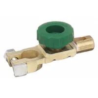 This top-post rotary disconnect switch is designed for negative polarity applications at 12V with a maximum surge current of 500 A. The zinc contacts provide electrical conductivity. Commonly used to isolate battery power for vehicle maintenance, storage, or safety, helping to prevent parasitic drain and reduce fire risk