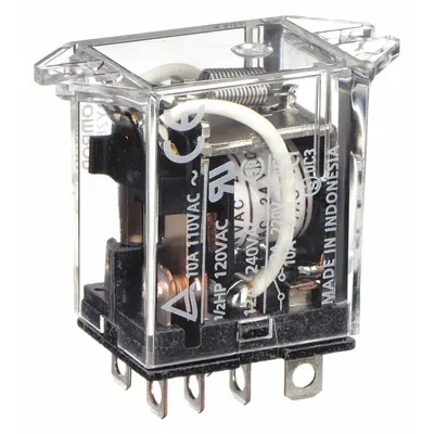 OMRON Flange Mount Relay: Surface (Top Flange) Mounted, 10 A Current Rating, 24V AC - Surface-Mounted Relays
