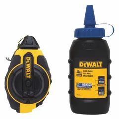 This chalk line reel kit features a 100 ft nylon line and an 8 oz fill weight. The turn cap door allows easy chalk refill. The plastic reel body is designed for marking straight lines on construction surfaces such as framing, drywall, flooring, and masonry.