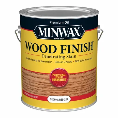 MINWAX Wood Stain, Sedona Red, Interior Oil-Based Semi-Transparent, 1 gal - Wood Stains