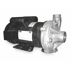 This straight centrifugal pump is powered by a 3 hp TEFC motor operating at 230V AC. It delivers a maximum head of 130 ft and features a 1-1/2 in intake and 1-1/4 in discharge. The stainless steel construction is suited for handling clean, non-abrasive liquids in water transfer, circulation, and boosting applications.