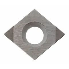 This diamond indexable turning insert is designed for precision machining of non-ferrous materials such as aluminum alloys, copper, and plastics. It is suitable for finishing operations requiring tight tolerances and superior surface finish.