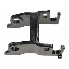 Steel secondary bracket for Dayton pallet jacks, model 5NP21. Finished in black. Used as a replacement part during maintenance or repair of the pallet jack's lifting mechanism.