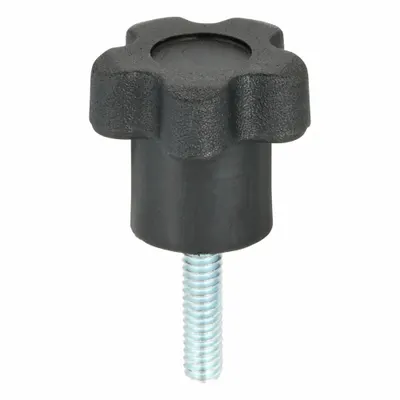 INNOVATIVE COMPONENTS 5-Arm Knob with Threaded Stud - 5-Arm Knobs with Threaded Stud