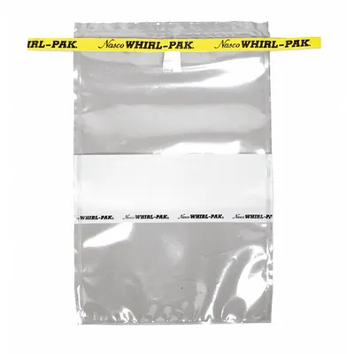 WHIRL-PAK Sampling Bag: Write-On, Sterile, 24 fl oz Capacity - oz, 710 mL Capacity - mL - Write On Sterilized Bags