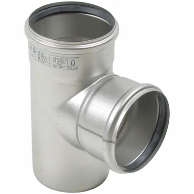 BLUCHER Metal Pipe Tee: Stainless Steel, Tee, 3 in x 3 in x 3 in, Female x Female x Female - Push Fit Pipe Fittings