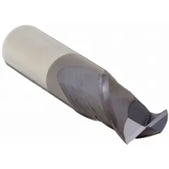 General purpose carbide square end mill with AlTiN coating for wear resistance and heat protection. Two-flute design for efficient chip evacuation. Suitable for milling steel, stainless steel, cast iron, and other metals, plastics, and composites in fabrication and maintenance operations.