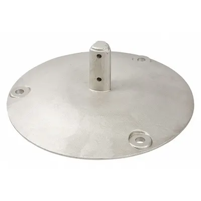BRADY Round Surface Mount Sign Post Base - Round Surface Mount Sign Post Bases