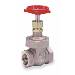 This 1/4 in bronze gate valve features a non-rising stem design, bronze wedge, and bronze bonnet. It has FNPT x FNPT connections and a maximum pressure rating of 1,000 psi CWP. Suitable for on/off flow control in general purpose applications such as water, oil, and gas lines.