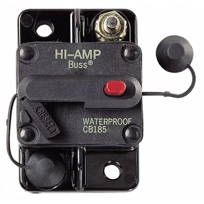 BUSSMANN CB185-150 Hi-Amp Circuit Breaker, 48V DC, 3 kA Interrupt, Stud Terminal - Flush Mount Automotive Circuit Breakers