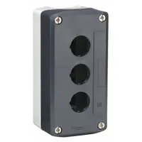 SCHNEIDER ELECTRIC Push Button Enclosure: 22mm, 3 Holes, Non-Metallic, NEMA 13/4X (MPN XALD03H7)