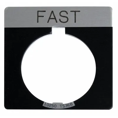 EATON Legend Plate: 30 mm Panel Mounting Size, Square - Push-Button Rings & Plates