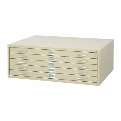 SAFCO PRODUCTS 5-Drawer Flat File Cabinet, Tropic Sand - Flat File Cabinets