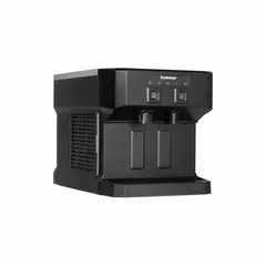 This combination ice machine and dispenser produces 196 lb of nugget ice per day. It is water cooled and includes an infrared sensor for touchless dispensing. Dimensions are 17 1/2 in height by 16 in width. Suitable for commercial kitchens, cafeterias, and healthcare facilities.