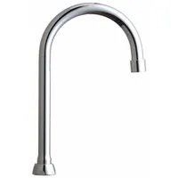 This gooseneck swivel spout is constructed of brass with a polished chrome finish. It has a flow rate of 1.5 gpm and includes mounting hardware. Suitable for use in commercial kitchens, laboratories, and janitorial sinks for hand-washing or light-duty rinsing