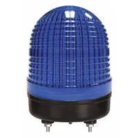 DAYTON Warning Light: Blue, LED, 90 to 240V, 3 3/8 in Overall Dia, 4 1/2 in Overall Ht