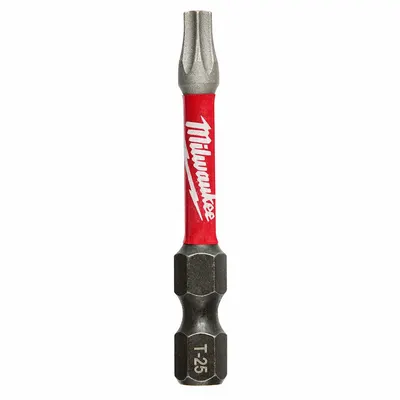 MILWAUKEE Power Bit: Power Bit, T25 Bit Size, Imperial, Torx Head, T25 Bit Industry Size - Impact Torx Bits