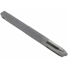 This spiral-point extension tap is designed for threading blind holes and deep cavities in metalworking. Its extended reach allows access to recessed areas where standard taps cannot reach. Features M10x1.5 metric thread, D11 overall diameter, 3 flutes, and a plug chamfer. The spiral-point design pushes chips forward, reducing clogging.