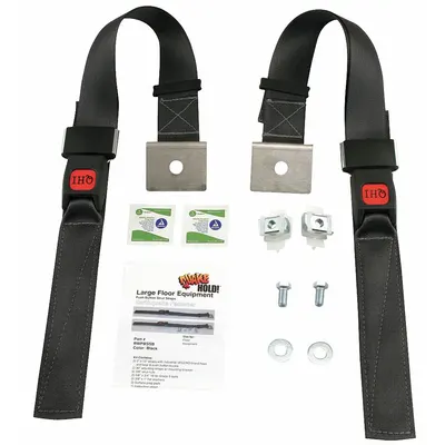 QUAKEHOLD Push Button Strut Strap, Nylon, 200 lb Capacity, Item to Wall Bracing - Large- Sized Equipment Straps & Brackets