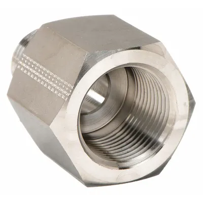 PARKER Metal Pipe Straight: Straight, 316 Stainless Steel, 1/2 in x 1/2 in, 5,200 psi - Extreme Pressure Instrumentation Pipe Fittings