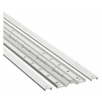 This full surface-mount piano hinge is designed for continuous door support on enclosures, cabinets, and access panels. The 7 ft aluminum leaf provides corrosion resistance and even load distribution. Screw-on installation. Leaf height: 7 ft, leaf width: 1 5/8 in