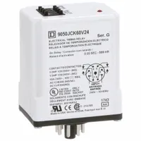 SCHNEIDER Single Function Time Delay Relay: Socket Mounted, 240V AC, 10 A, 8 Pins/Terminals (MPN 9050JCK60V24)