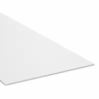 HDPE Sheet: 0.25 in Thick, 24 in x 24 in, Opaque, Off-White, 4,600 psi Tensile Strength