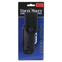 UNCLE MIKE'S Flashlight Pouch: Black, Nylon, 2 13/100 in x 3 22/25 in, Snap Closure (MPN 88181)