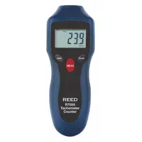 REED INSTRUMENTS Combination Tachometer: +/-0.05% RPM Accuracy, 0.1 RPM, 2 RPM Min Non-Contact RPM (MPN R7050)