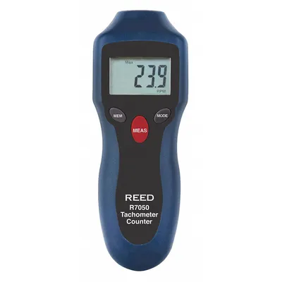 REED INSTRUMENTS Combination Tachometer: +/-0.05% RPM Accuracy, 0.1 RPM - Non-Contact Tachometers