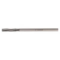 This left-hand spiral-flute dowel pin reamer is designed for finishing holes to accommodate 7/16 in pins. Constructed from high-speed steel, it provides precise sizing and smooth surface finishes in metalworking and assembly applications. Suitable for use in drill presses or milling machines