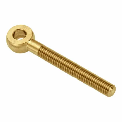 AMPG Fixed Rod End: Brass, Plain, 3 in Hole Center-to-End Lg, Right Hand - Brass Male Threaded Fixed Rod Ends