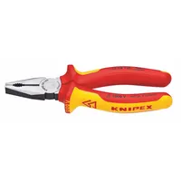 Linemans Plier: Insulated, Flat, 6 1/4 in Overall Lg, 1 3/8 in Jaw Lg, 1 1/2 in Jaw Wd (MPN 03 08 160 SBA)