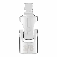 This 3/8" drive hand flex socket adapter features a square drive type and chrome finish. It is used to transfer torque at an angle in tight or offset spaces, commonly applied in automotive repair, machinery maintenance, and general assembly work where a straight socket cannot reach the fastener.